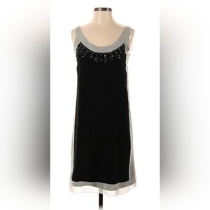 TL The Letter Black Silk Embellished Dress